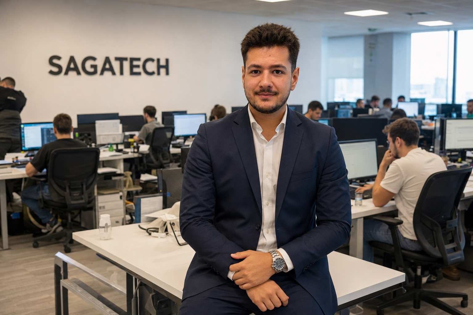 Diego Sánchez Garrido, CEO de Sagatech, en las oficinas de la empresa